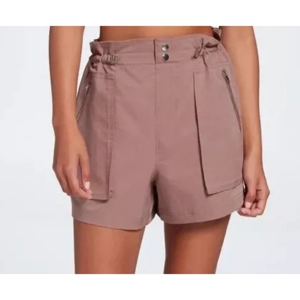 Calia Woven High Rise Paperbag shorts Hazy Plum Size S